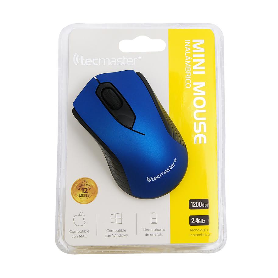 Mini Mouse Inalámbrico 2.4 G Nano Receptor USB 100503 Azul