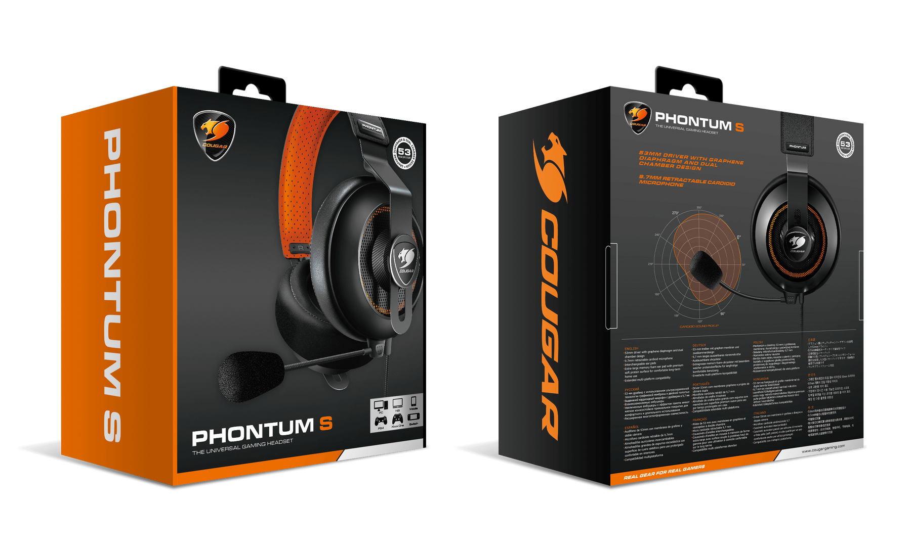 Audifono Gamer Cougar 53mm Phontum S Multiplataformas