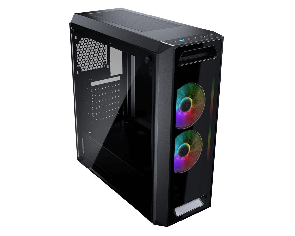 Gabinete Gamer Cougar MX-350 Vidrio Templado + 2 Cooler ARGB