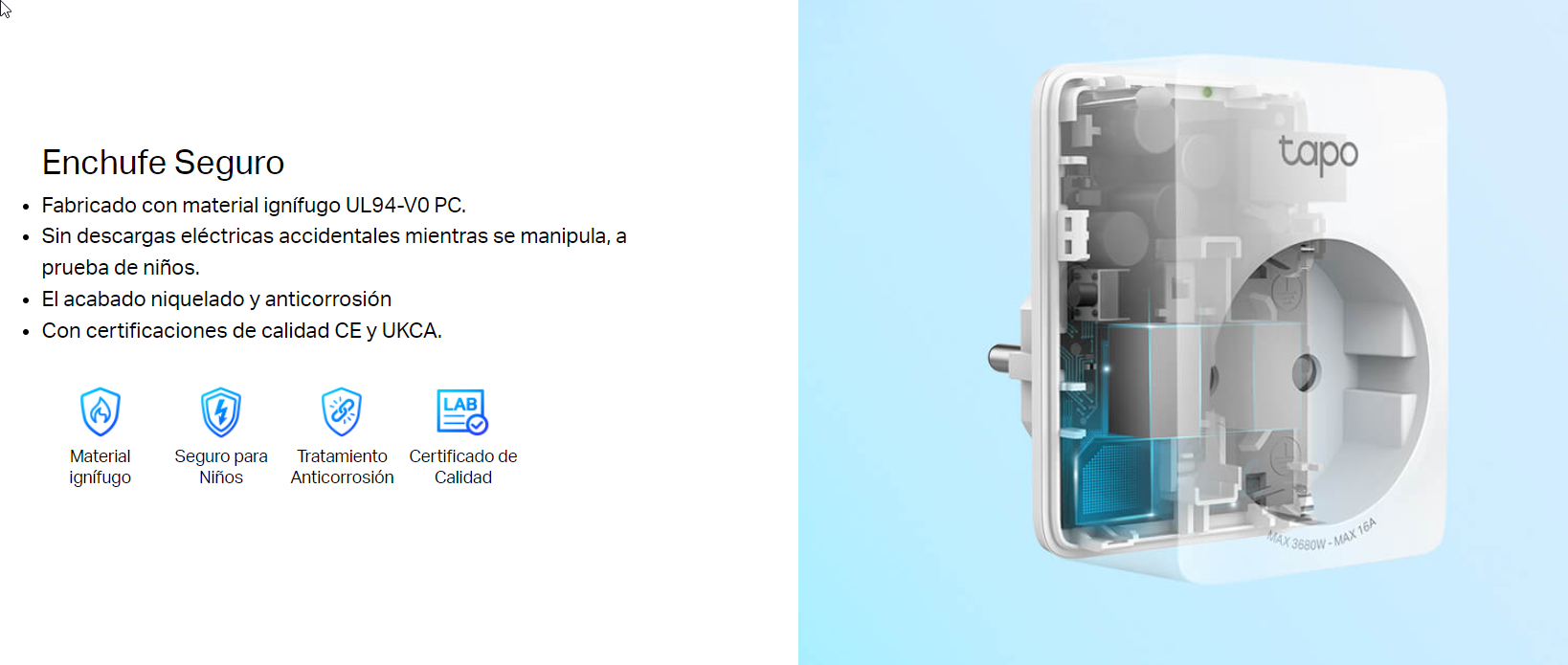 Enchufe Wifi Smart Home TP-Link Tapo P110 Alexa / Google