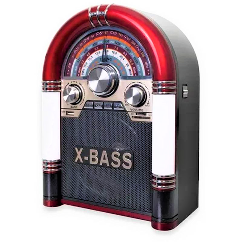 Parlante Retro Rockola XL Bluetooth Recargable Iluminada AP2053