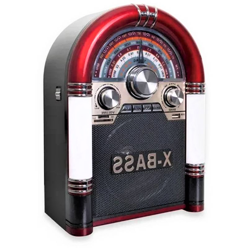 Parlante Retro Rockola XL Bluetooth Recargable Iluminada AP2053