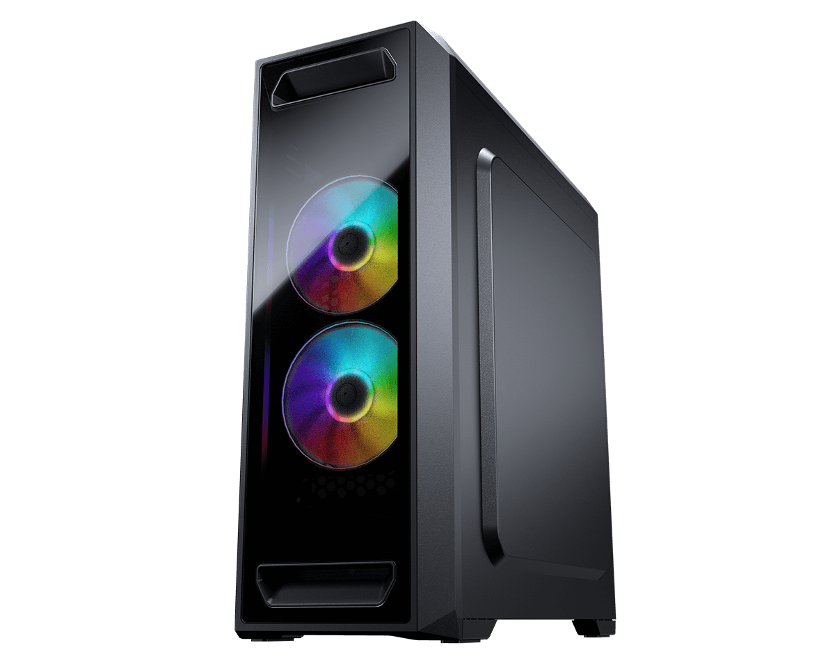 Gabinete Gamer Cougar MX-350 Vidrio Templado + 2 Cooler ARGB