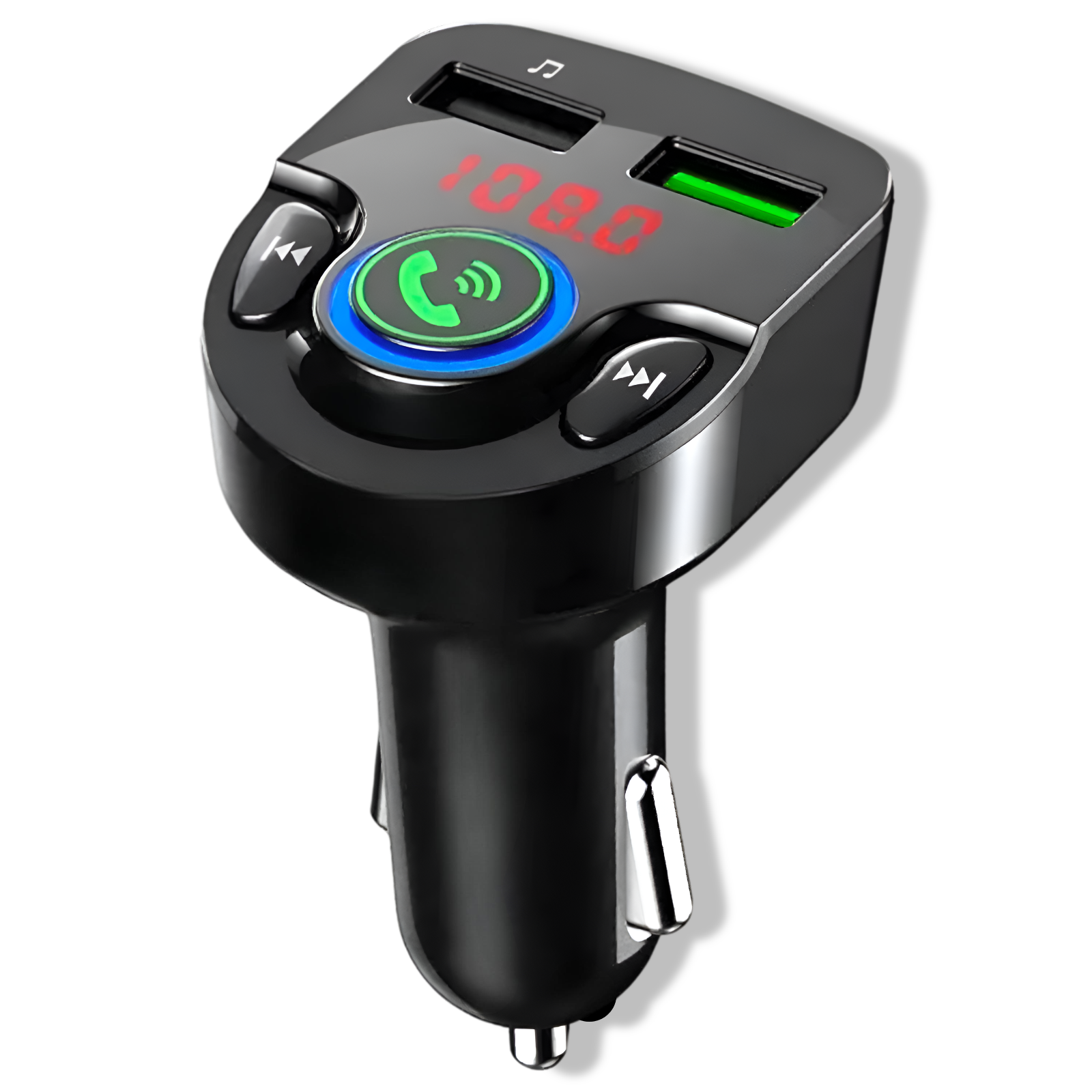 Transmisor FM para Auto BT + Manos Libres + Cargador 3A/ MP3