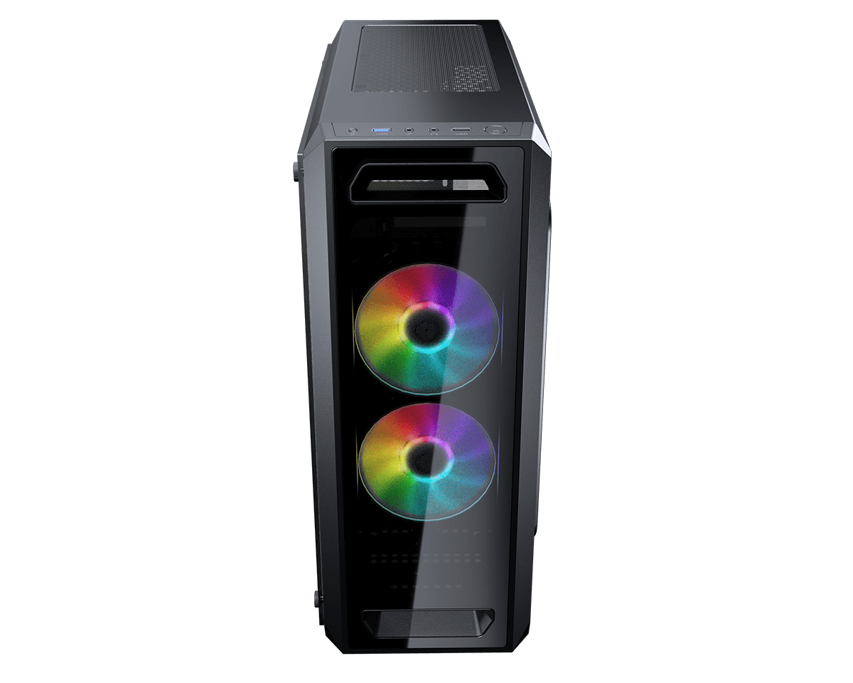 Gabinete Gamer Cougar MX-350 Vidrio Templado + 2 Cooler ARGB