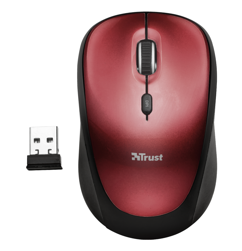 Mouse Inalambrico Trust Desktop Pro Rojo Yvi 19522
