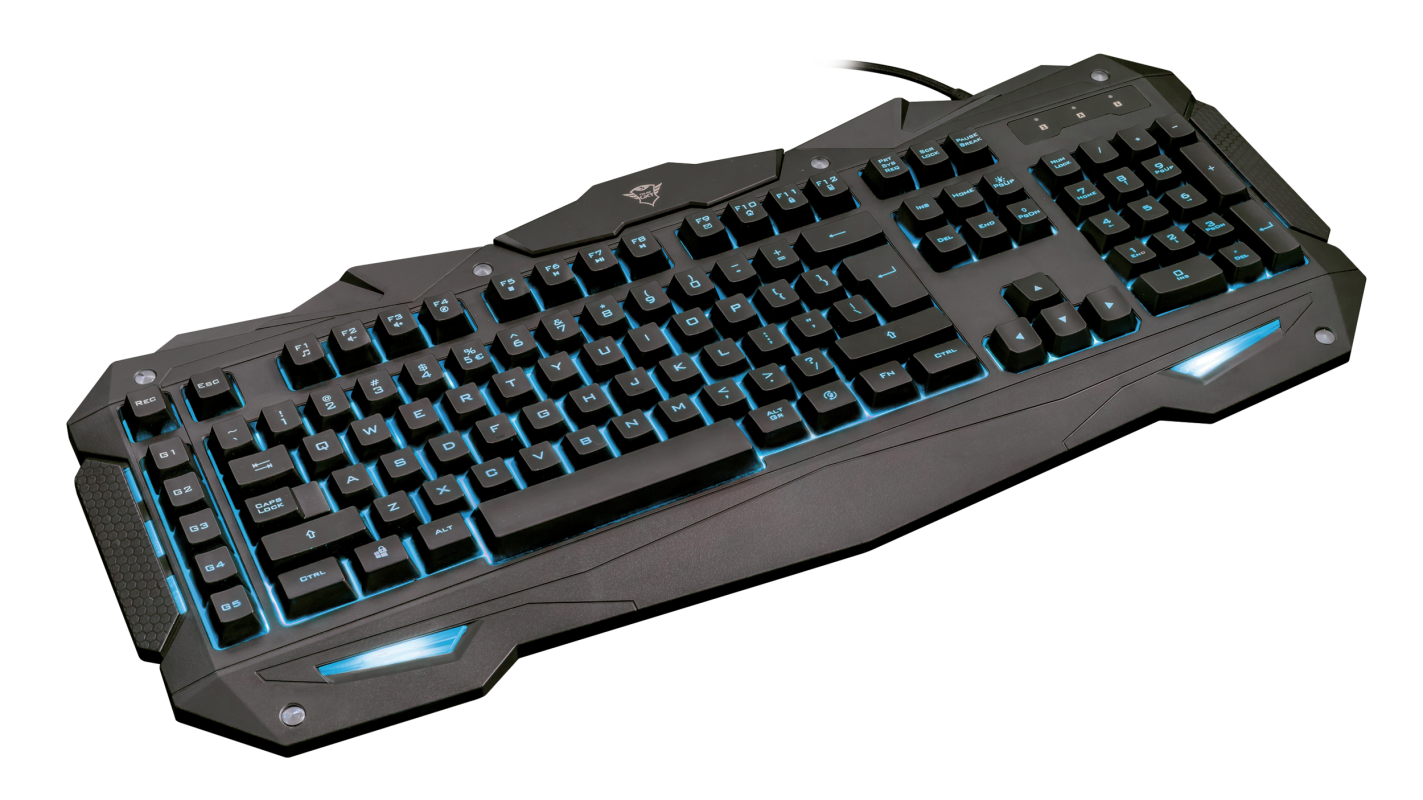 Teclado Gamer Trust Gxt 840 Myra Anti-Ghosting Multiplataformas