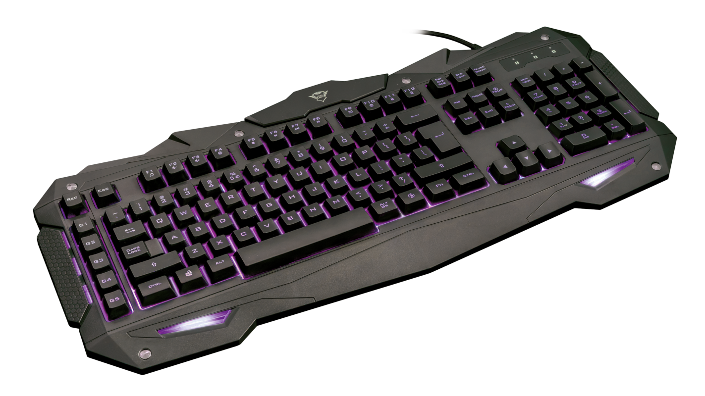 Teclado Gamer Trust Gxt 840 Myra Anti-Ghosting Multiplataformas