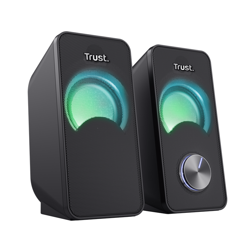 Parlantes USB con Luces RGB de 12W de Escritorio Trust Arys