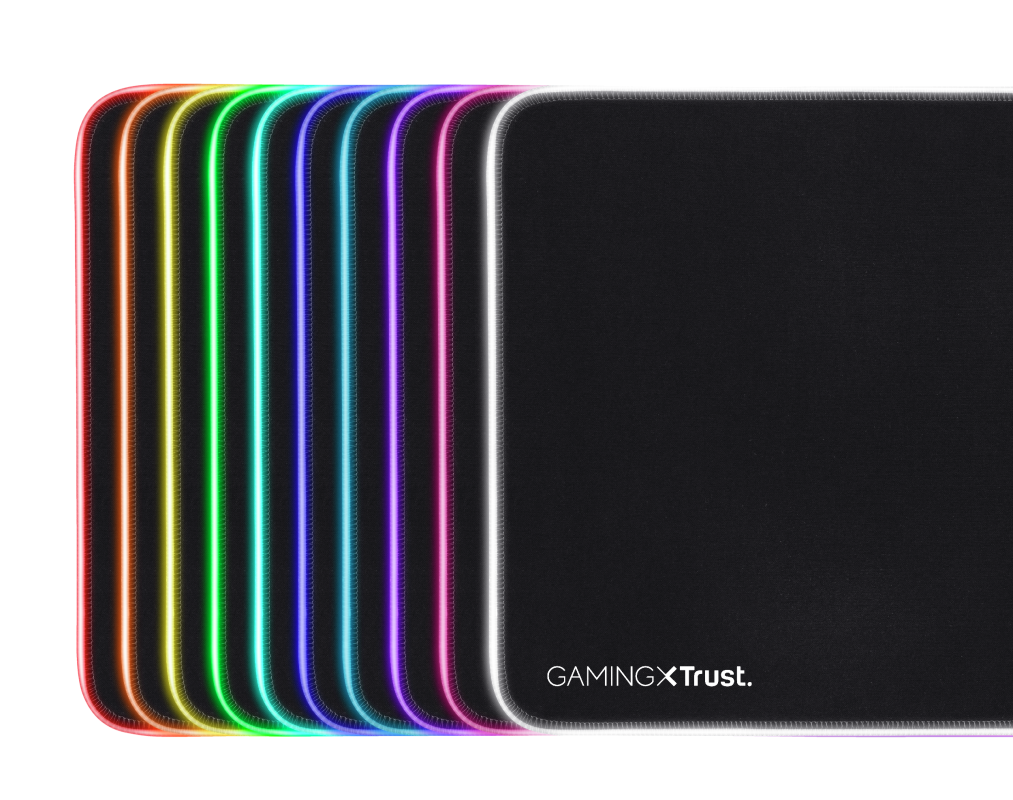 Mouse Pad Gamer Trust Glide L Rgb con Hub Usb 4 Puertos
