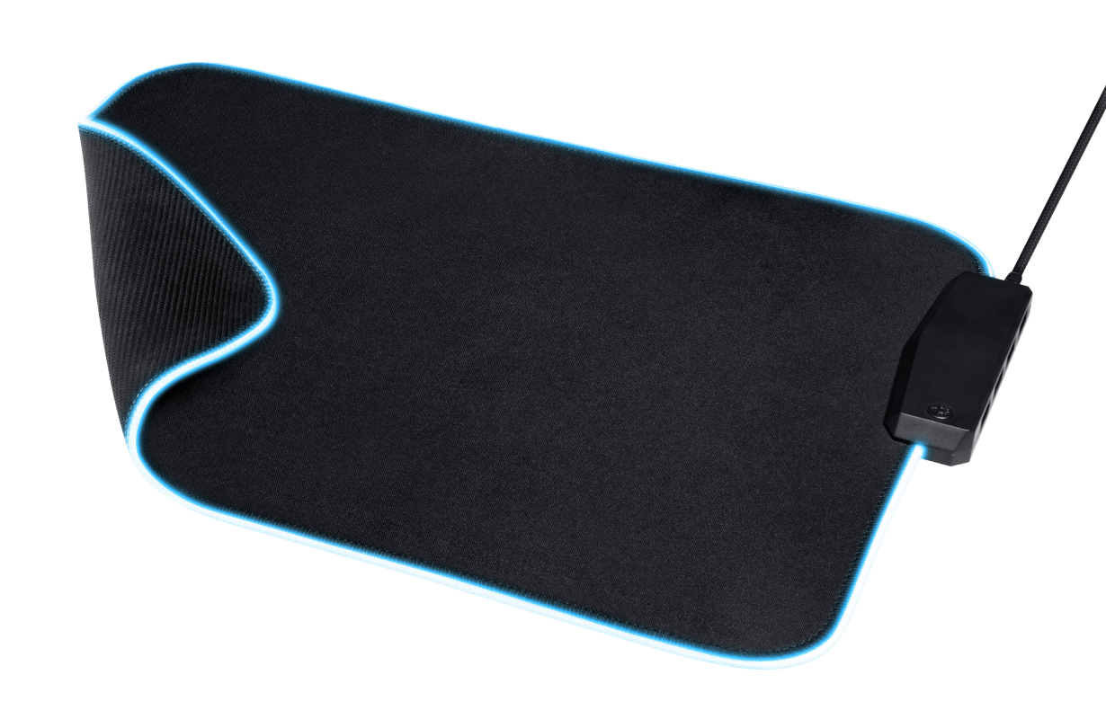 Mouse Pad Gamer Trust Glide L Rgb con Hub Usb 4 Puertos