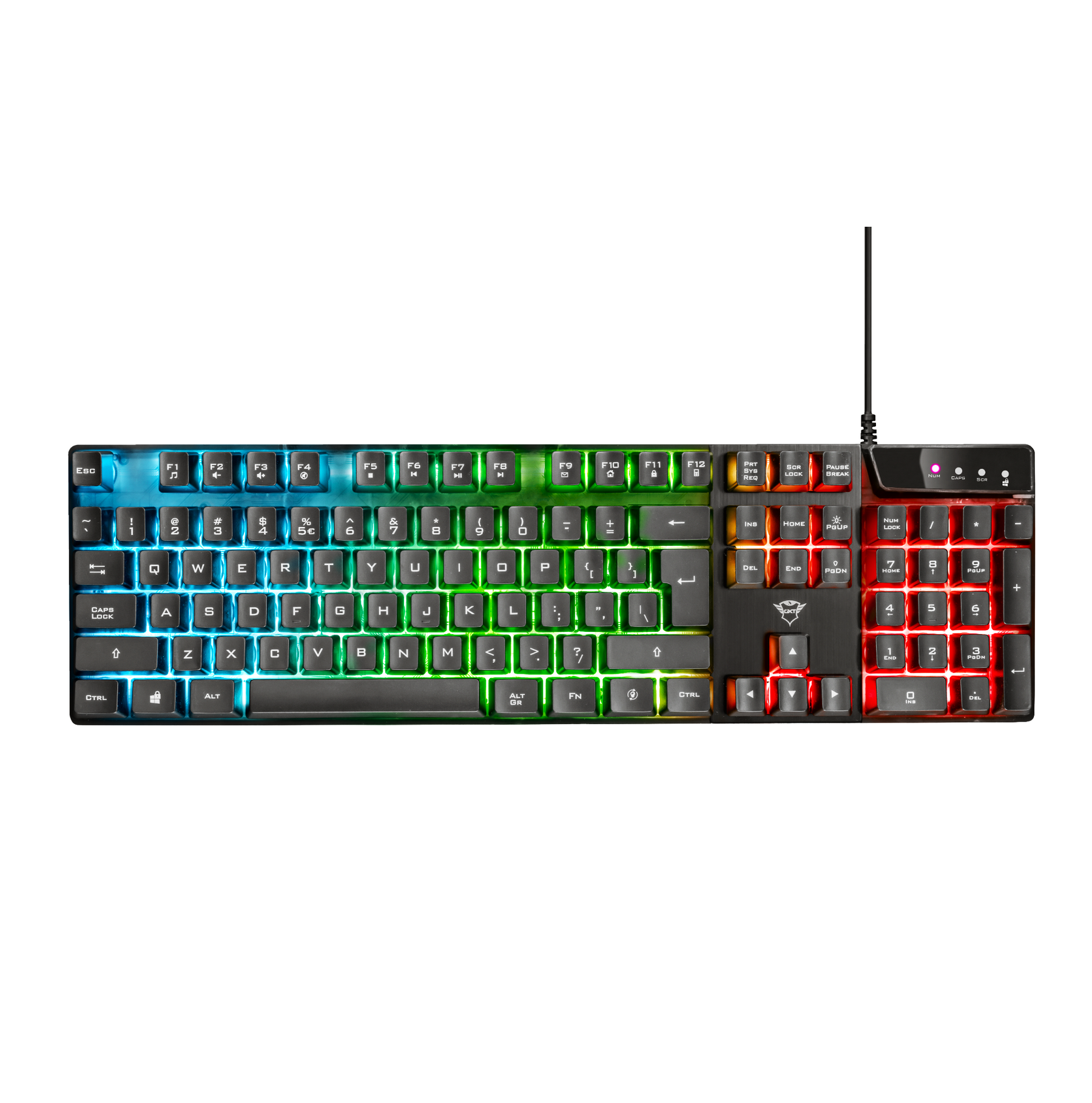 Teclado Gamer Trust Azor Gxt 835 Rgb Full Anti Ghosting