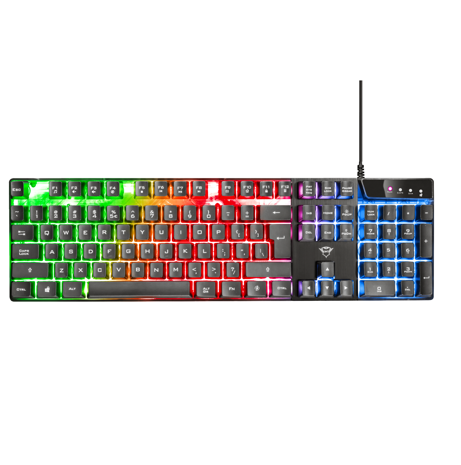 Teclado Gamer Trust Azor Gxt 835 Rgb Full Anti Ghosting