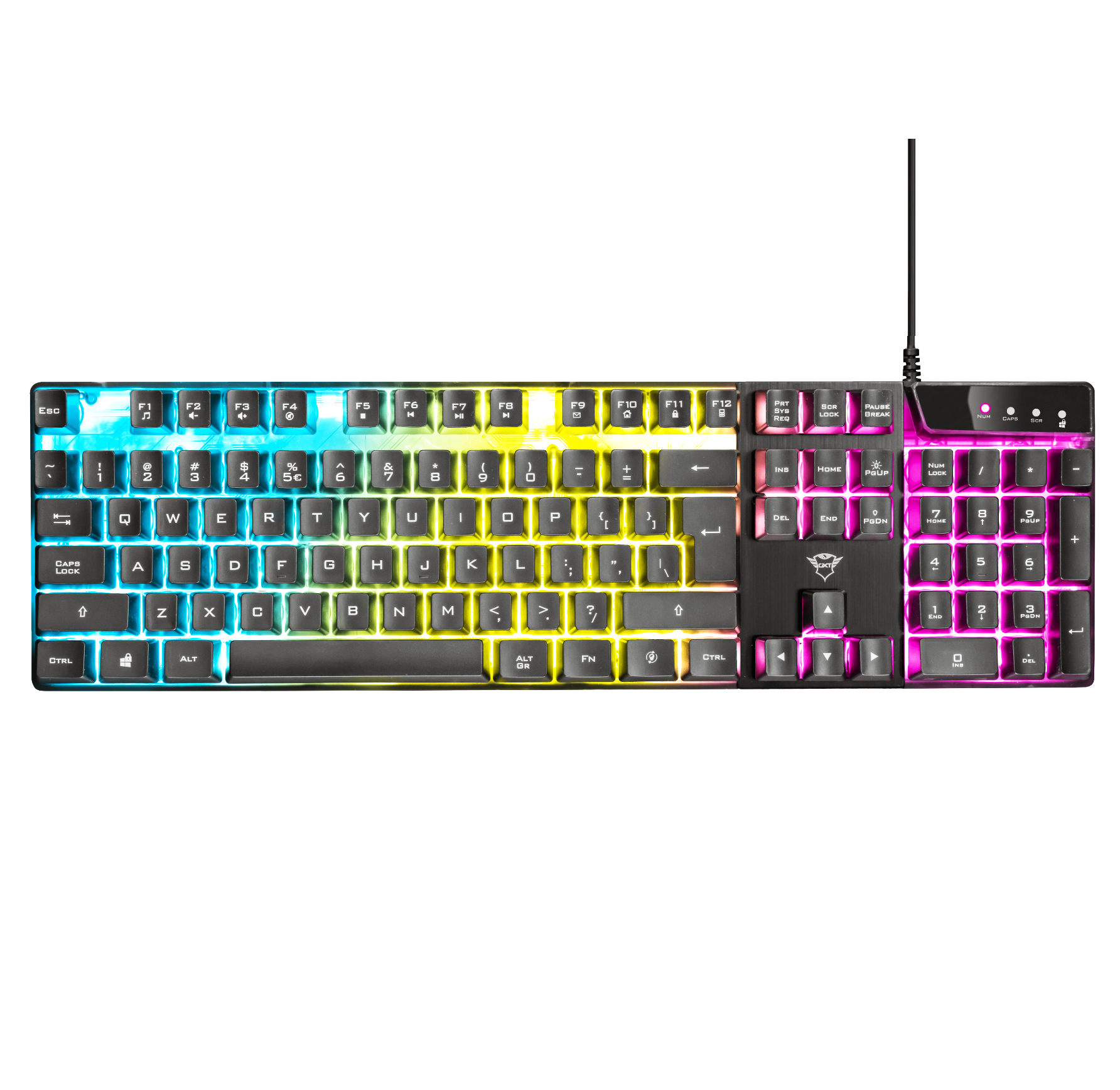 Teclado Gamer Trust Azor Gxt 835 Rgb Full Anti Ghosting