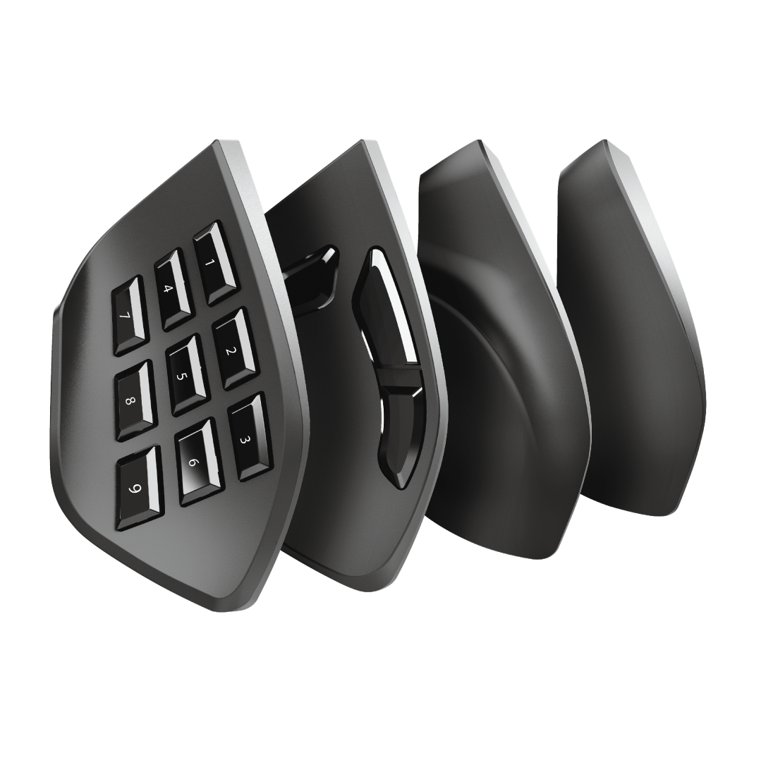 Mouse Gamer Ergonomico Trust Morfix GXT 970 RGB + Paneles laterales