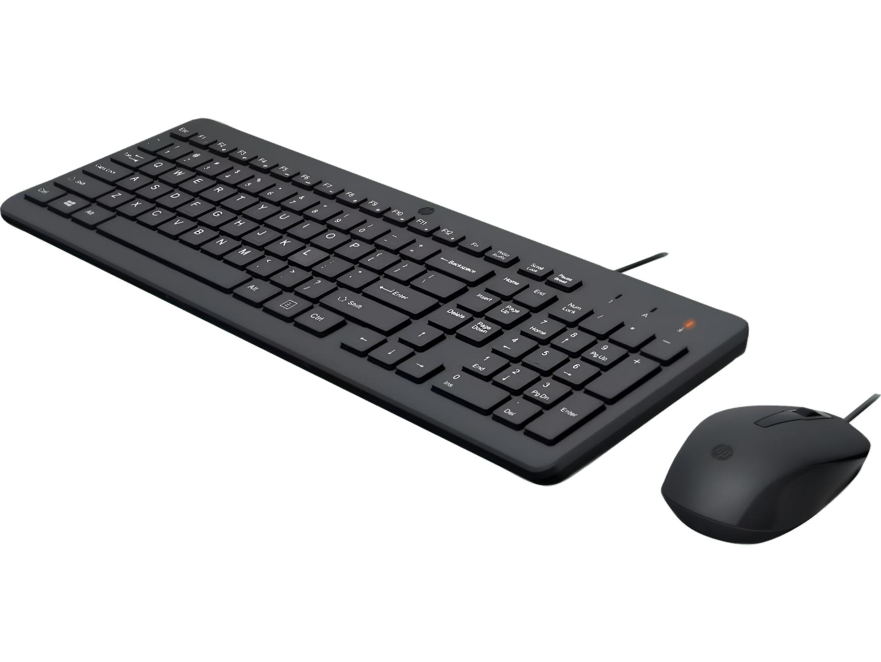 KIT Teclado y Mouse Alámbrico USB HP 150 Black Edition