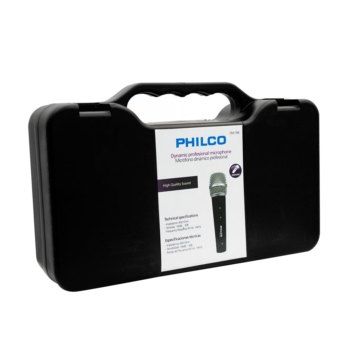 Micrófono Profesional DM18K HD + Cable Reforzado 3m + Maleta