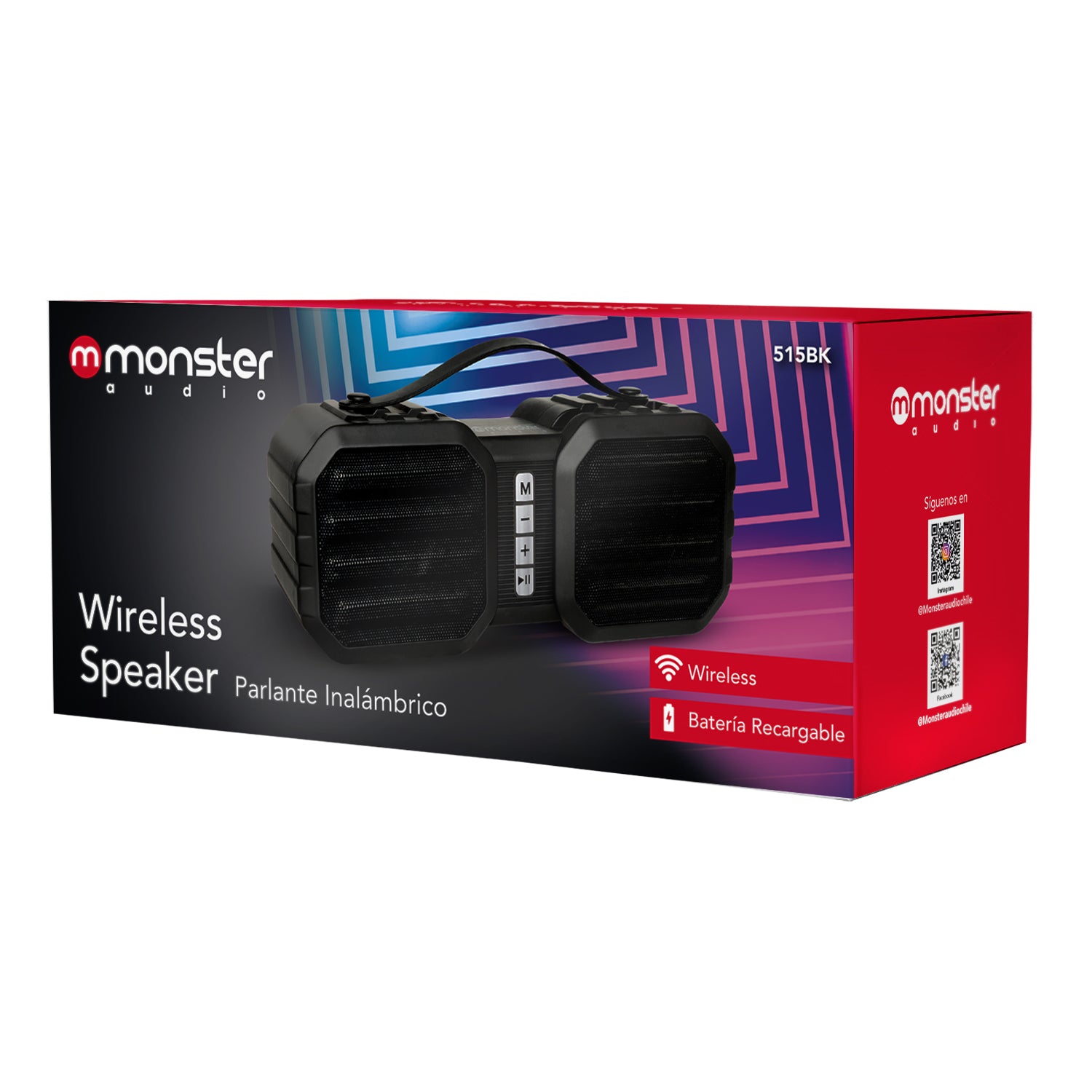 Parlante Recargable Monster Audio 515BK BT / FM/ USB / SD