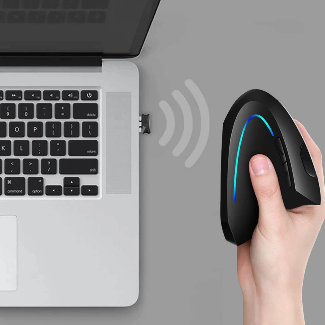 Mouse Vertical Inalámbrico Ergonómico Recargable 2.4 Ghz Pro