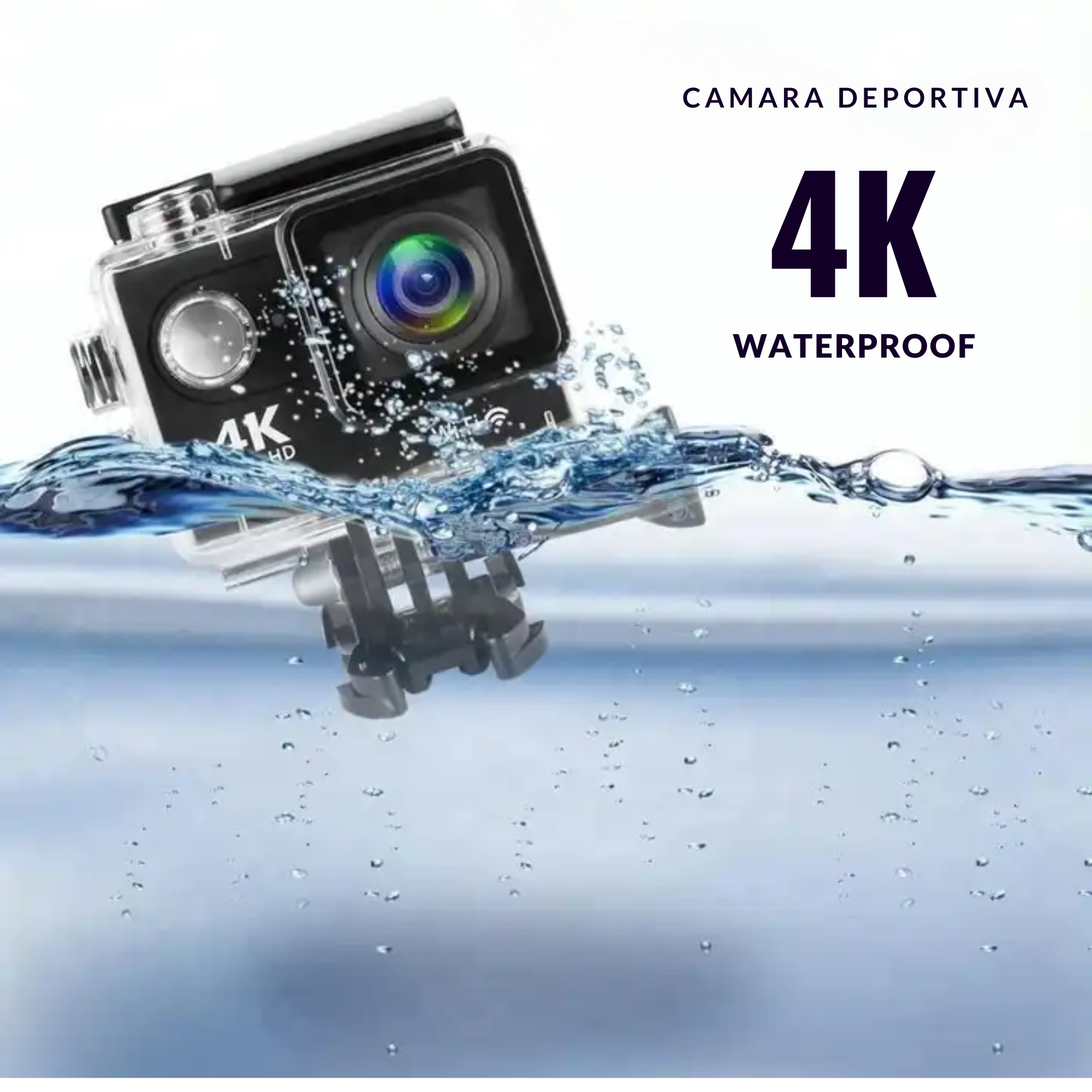 Cámara de Acción Deportiva 4K Waterproof Ultra HD 104K Wifi