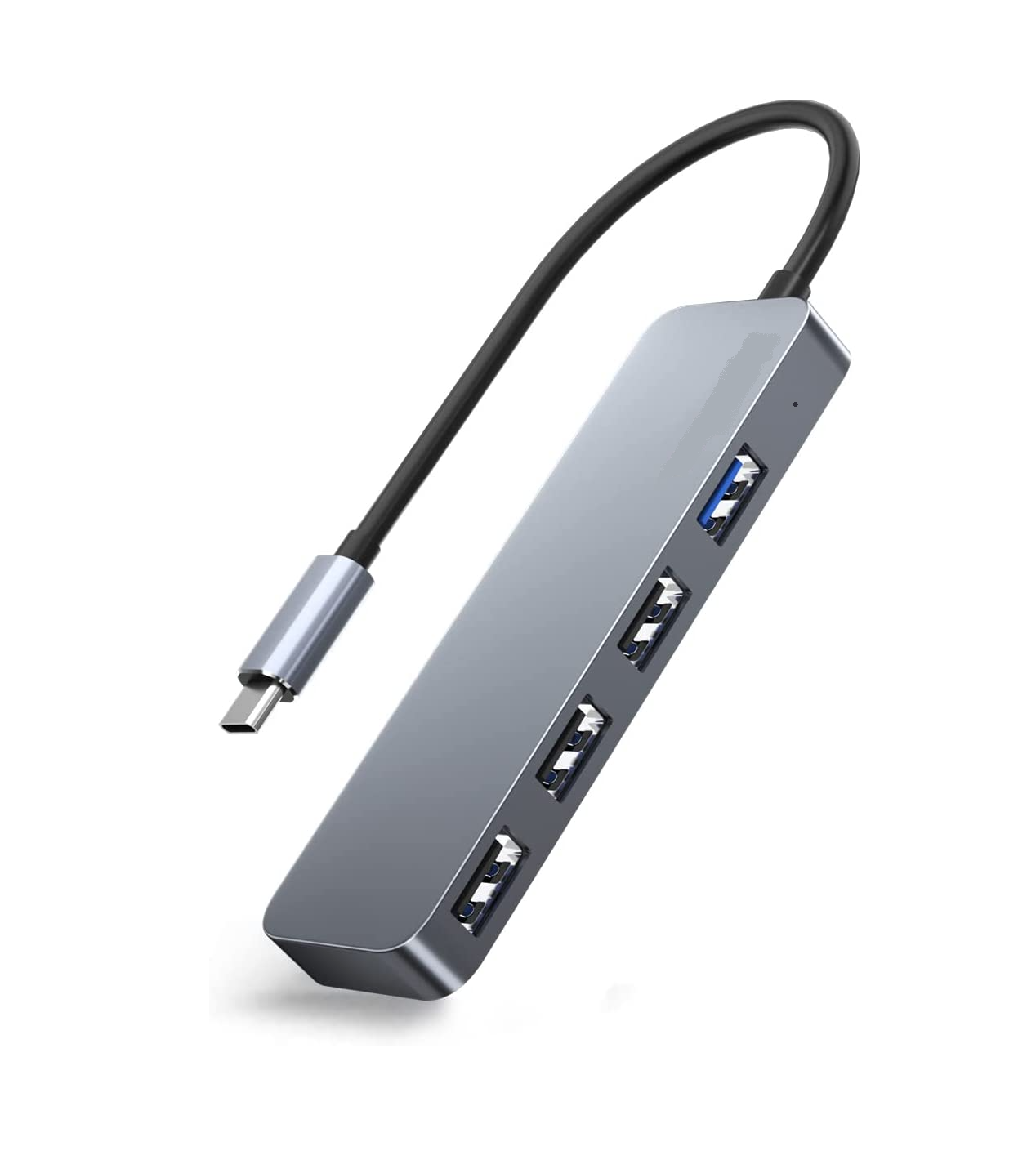 Hub USB-C 3.0 High Speed 5 Gbps Aluminium Flat 4 Puertos USB