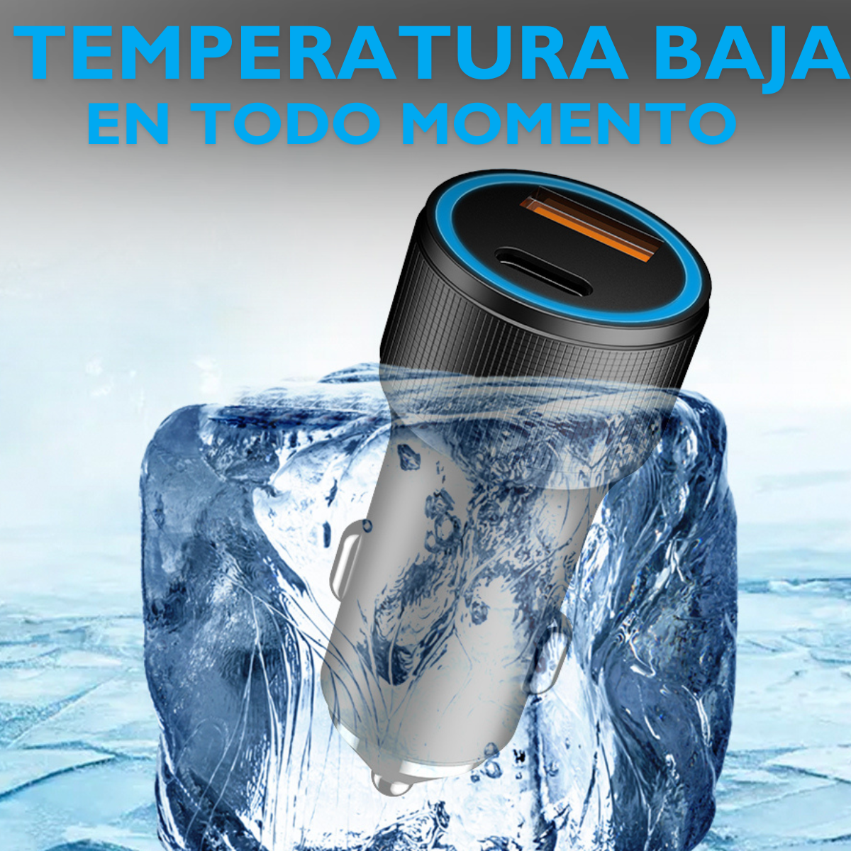 Cargador de Auto 12V 42W Max USB-C+ USB Power Delivery Q.C