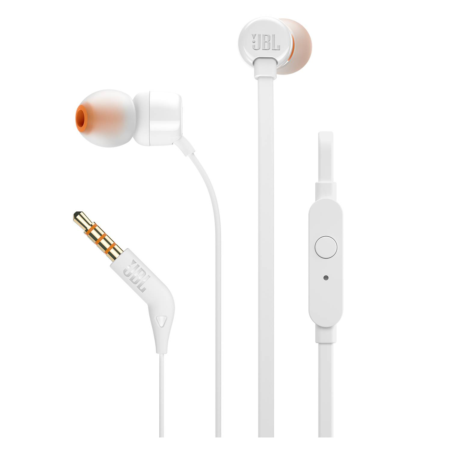 Audífonos JBL T110 Blanco con Manos Libre Tecnología Hi Bass