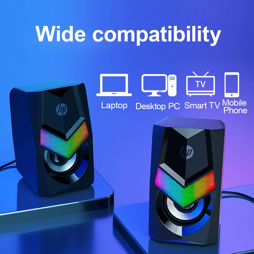 Parlante USB HP Multimedia con Iluminación RGB DHE-6000