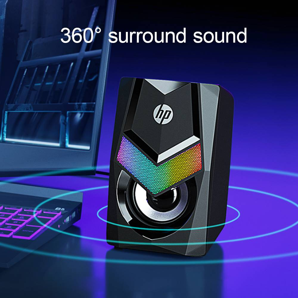 Parlante USB HP Multimedia con Iluminación RGB DHE-6000