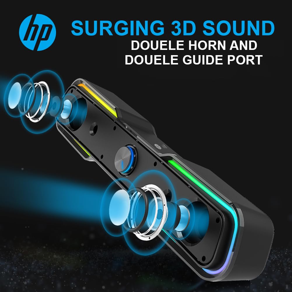 Barra de Sonido HP 6W RGB DHE-6002 Touch Lightning