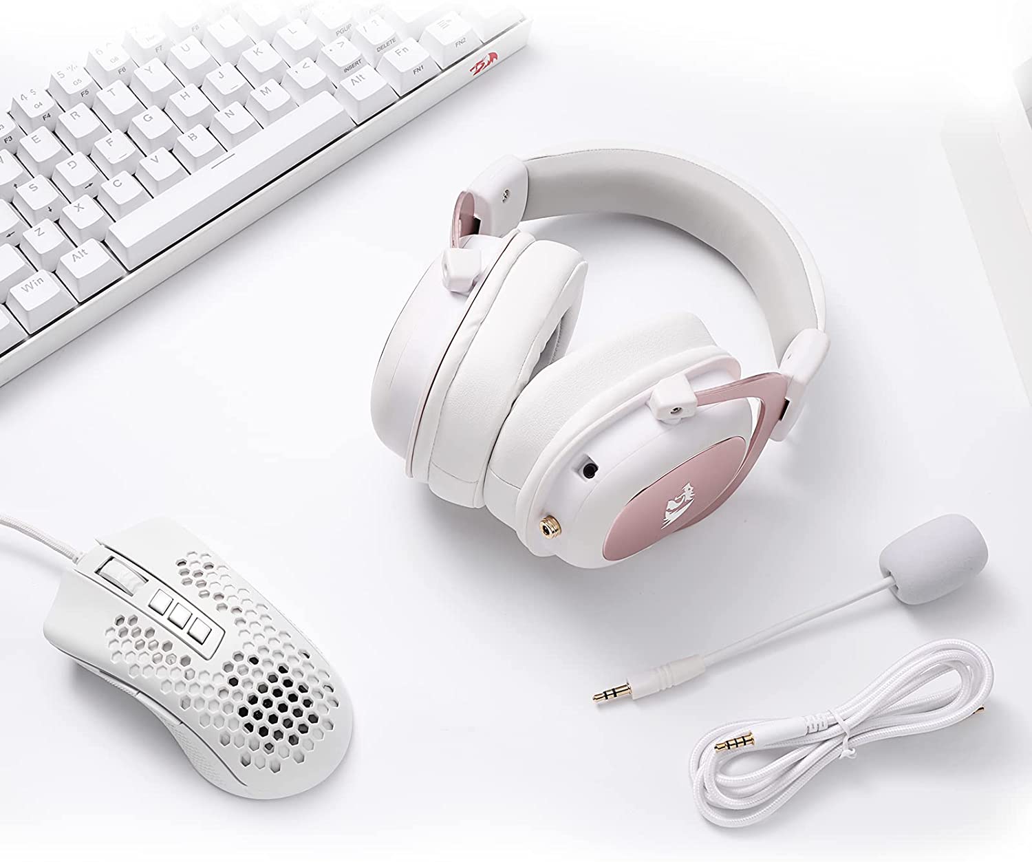 Audifonos Gamer Usb Redragon Zeus 2 White Multiplataformas