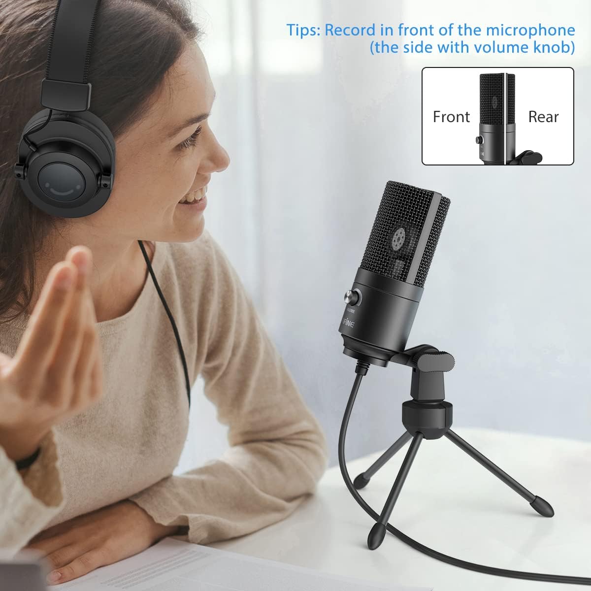 Micrófono Condensador USB Multiplataformas Fifine K669BK Pro