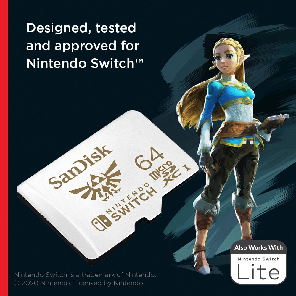 Memoria Sandisk Nintendo Switch 64 GB Micro SD Official Pack