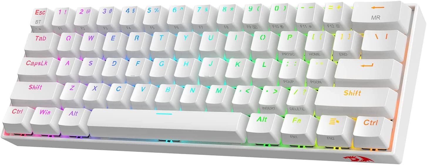 Teclado Gamer Redragon Mecanico Draconic Blanco Bluetooth K530W-Rgb