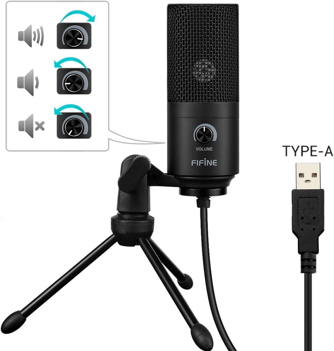 Micrófono Condensador USB Multiplataformas Fifine K669BK Pro
