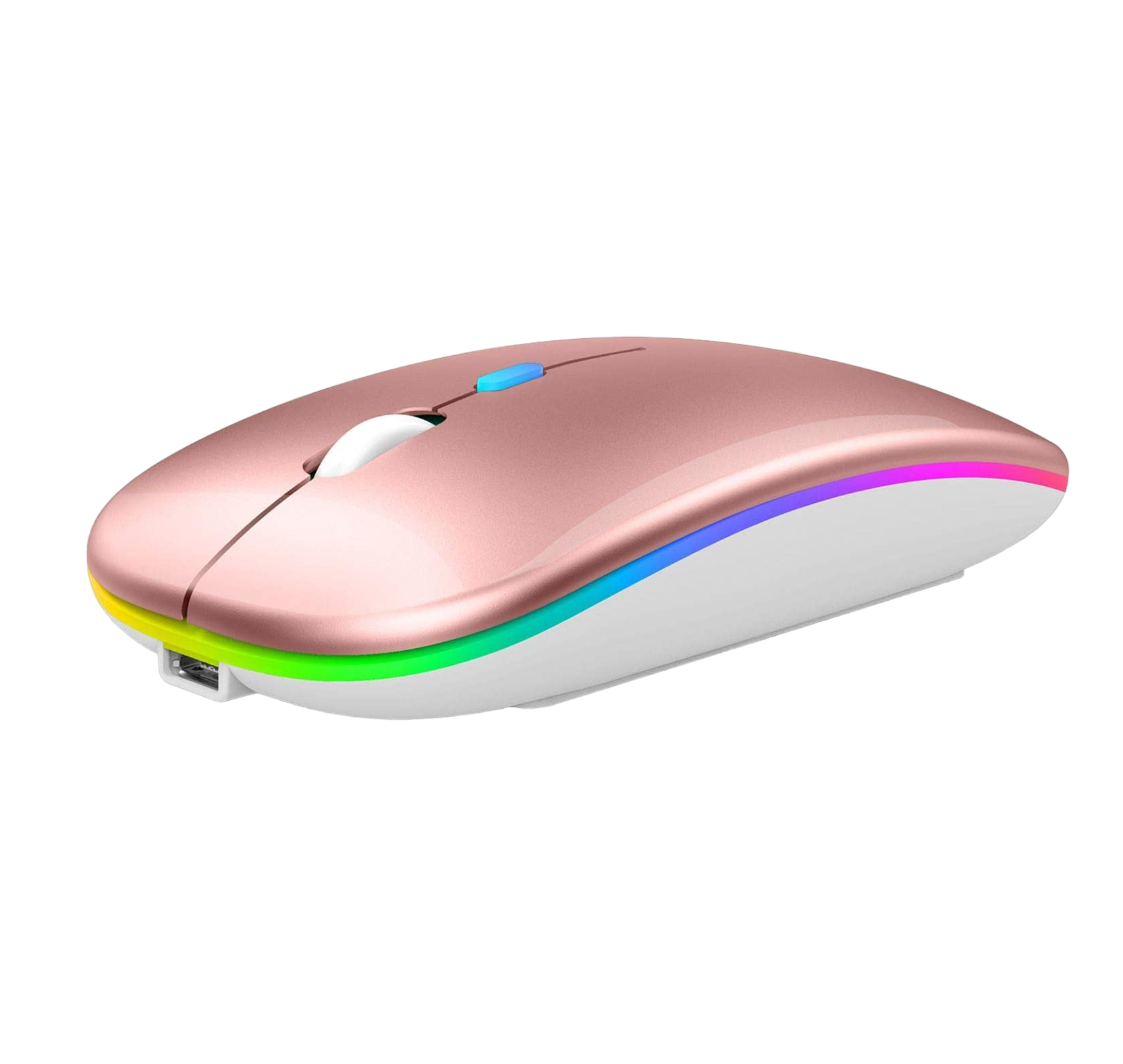 Mouse Dual Inalámbrico Rosado Recargable Bluetooth + USB 2G