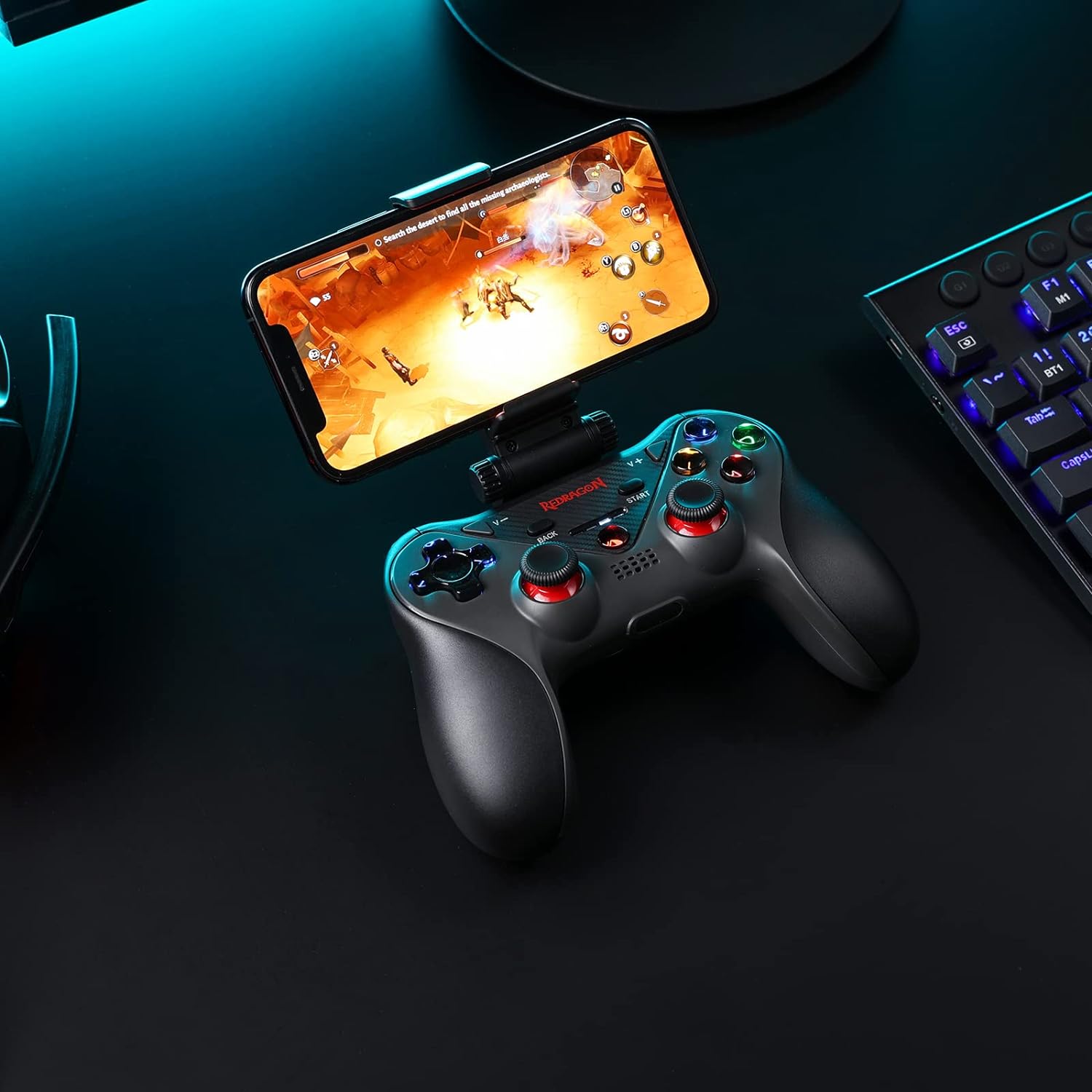 Gamepad Inalámbrico Redragon G812 Bluetooth Multiplataformas