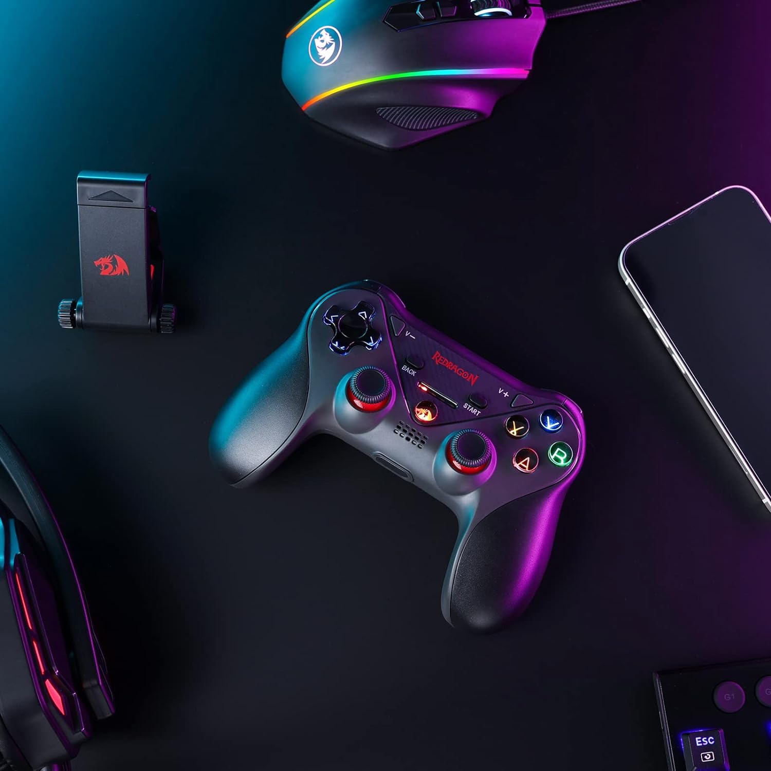Gamepad Inalámbrico Redragon G812 Bluetooth Multiplataformas