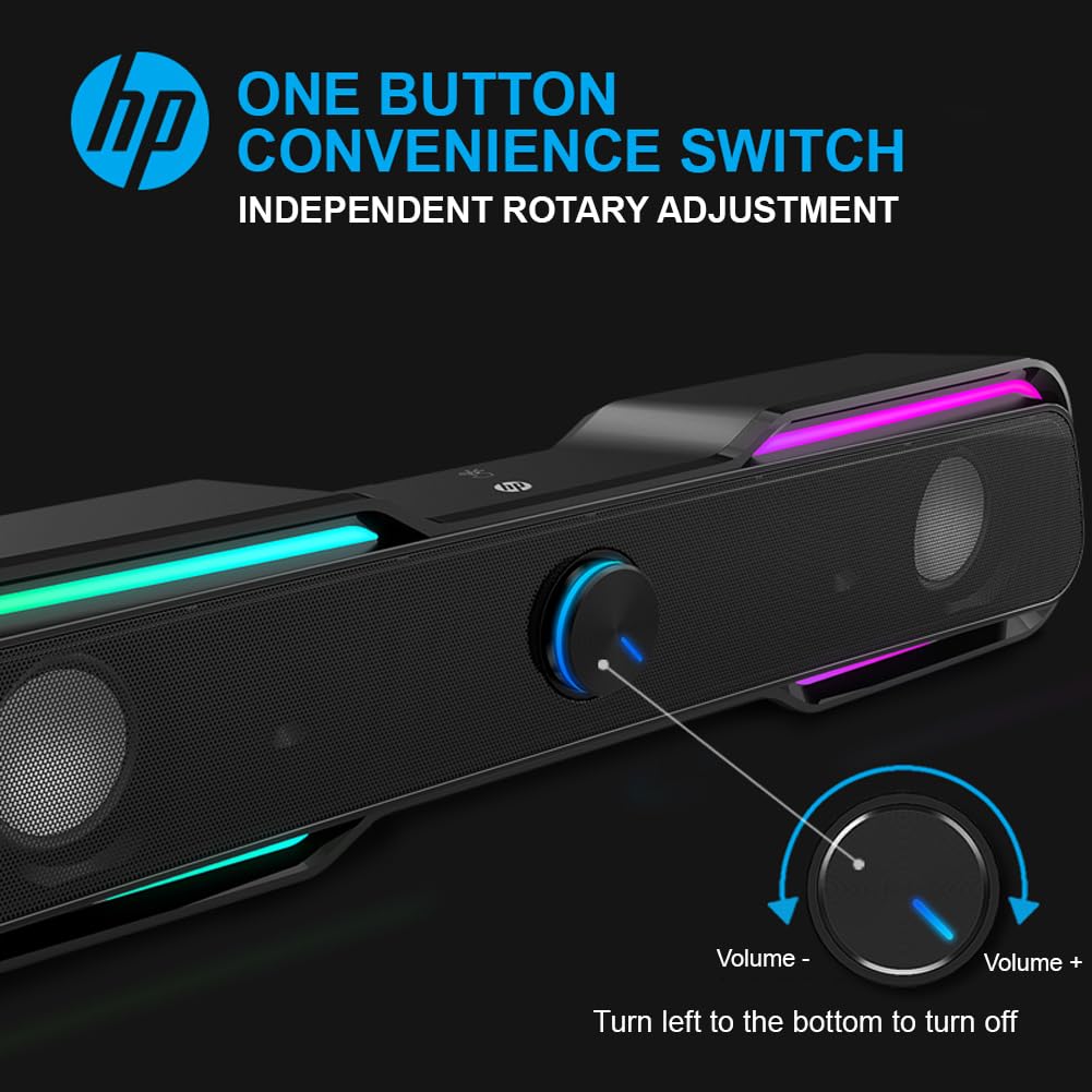 Barra de Sonido HP 6W RGB DHE-6002 Touch Lightning