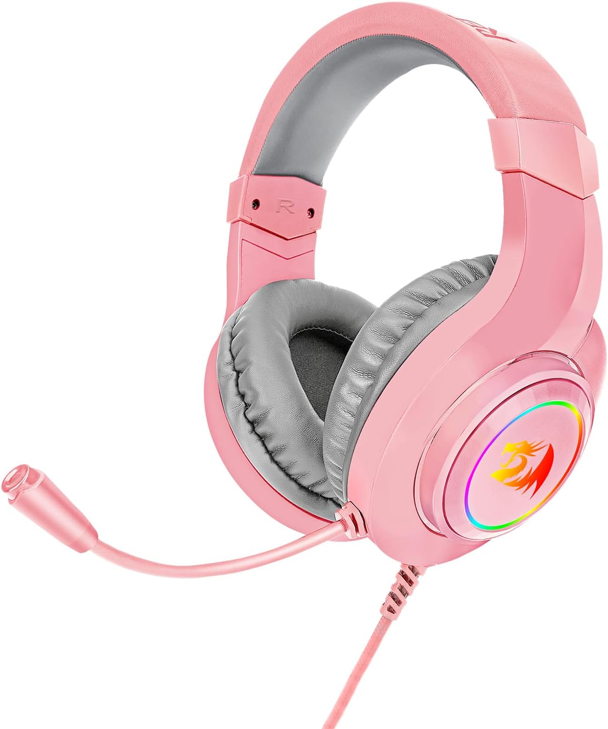 Audífonos Gamer Rosados Multiplataforma Redragon Hylas H260P