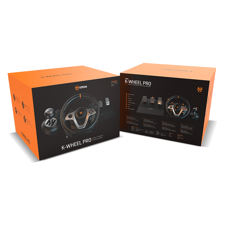 Kit Gaming Volante + Acelerador + P.Cambios Krom K-WHEEL PRO