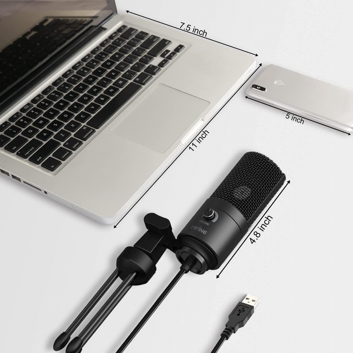 Micrófono Condensador USB Multiplataformas Fifine K669BK Pro