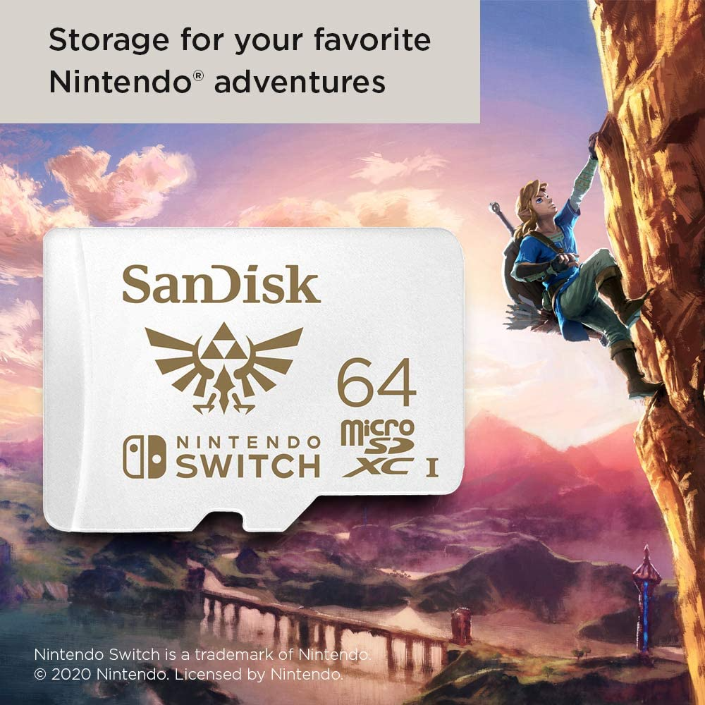 Memoria Sandisk Nintendo Switch 64 GB Micro SD Official Pack