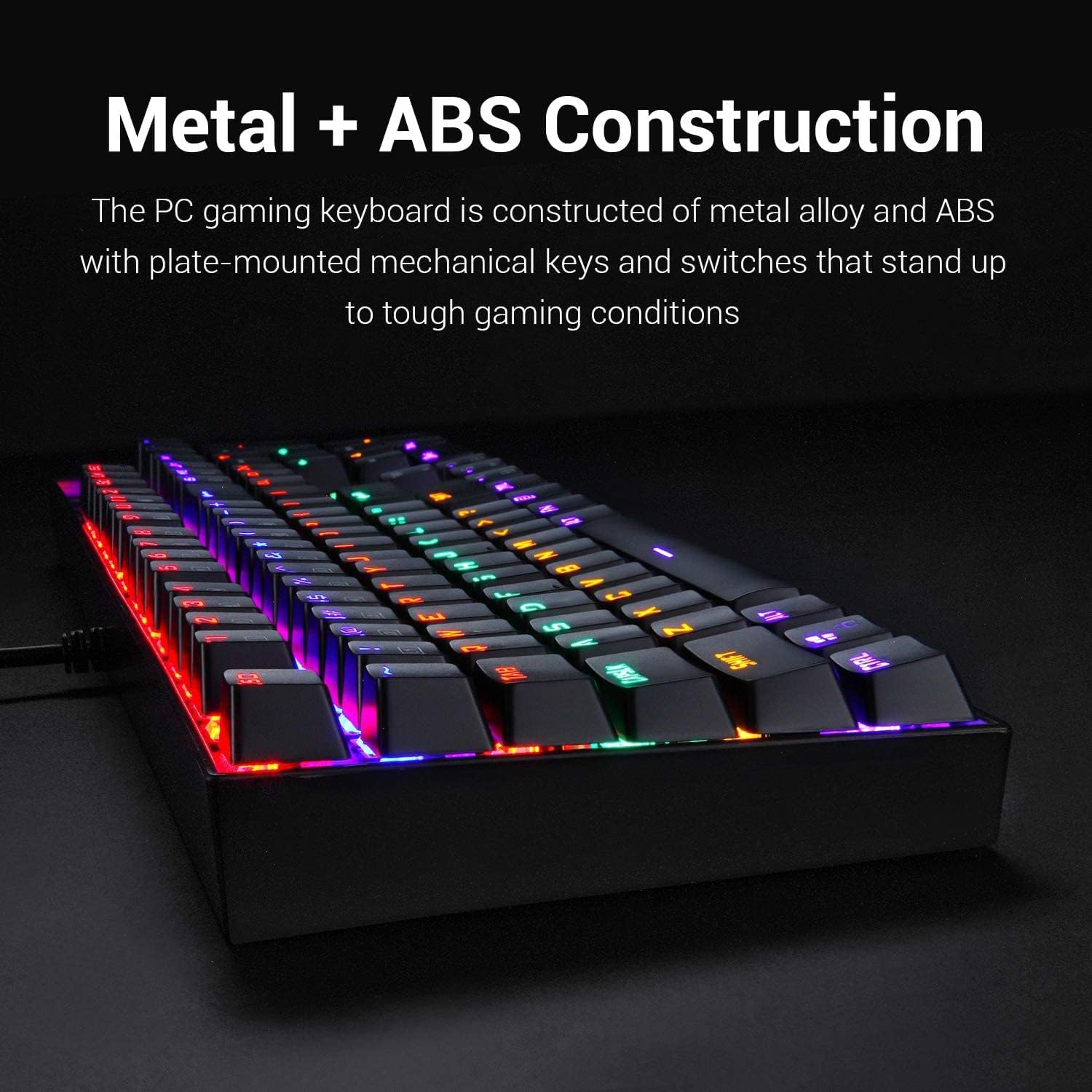 Teclado Gamer Mecanico Redragon Mitra Black RGB K551RGB