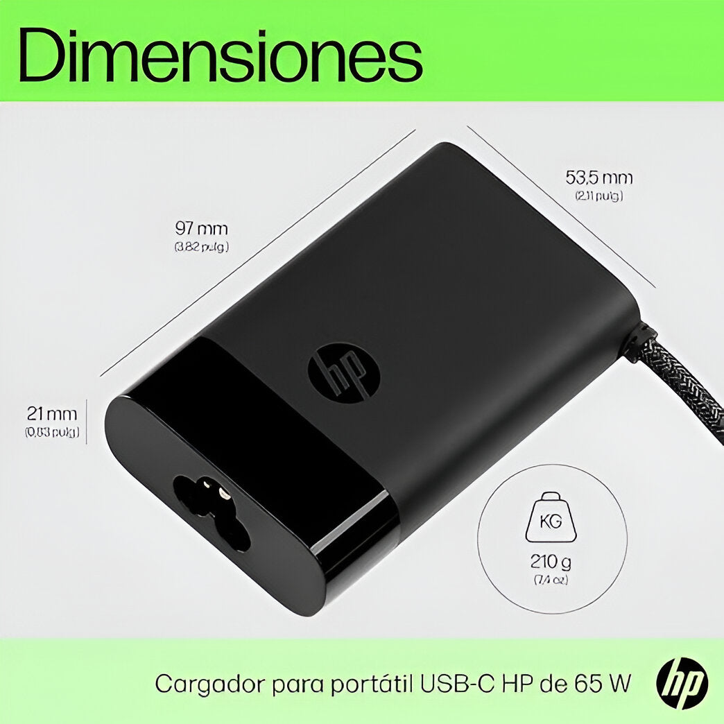 Cargador Universal USB-C HP 65W Laptop/Android HighPower SEC
