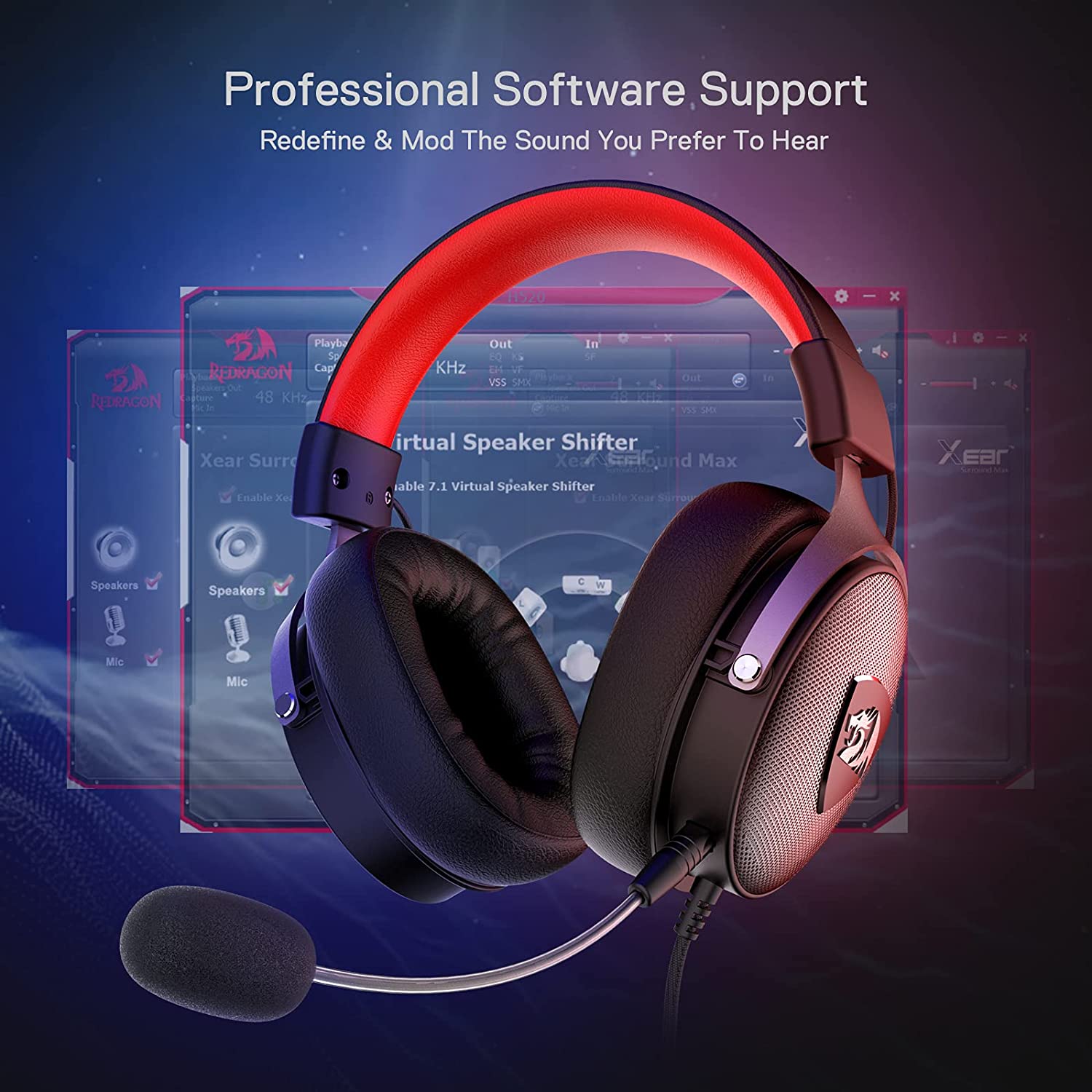 Audifonos Redragon Icon H520 Audio 7.1 Premium Multiplataformas