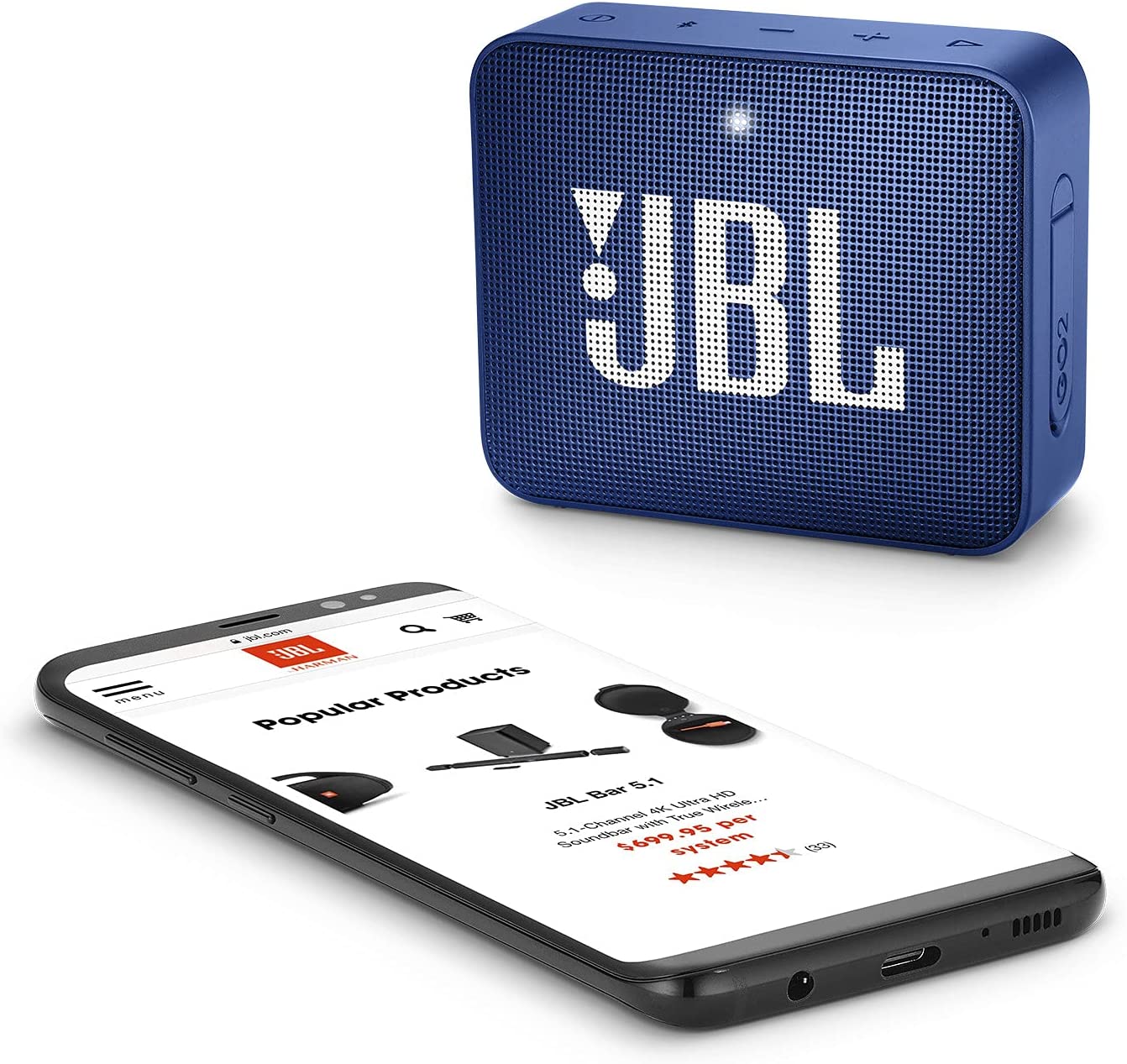 Parlante Portatil JBL Go 2 Azul Resistente Al Agua IPX7