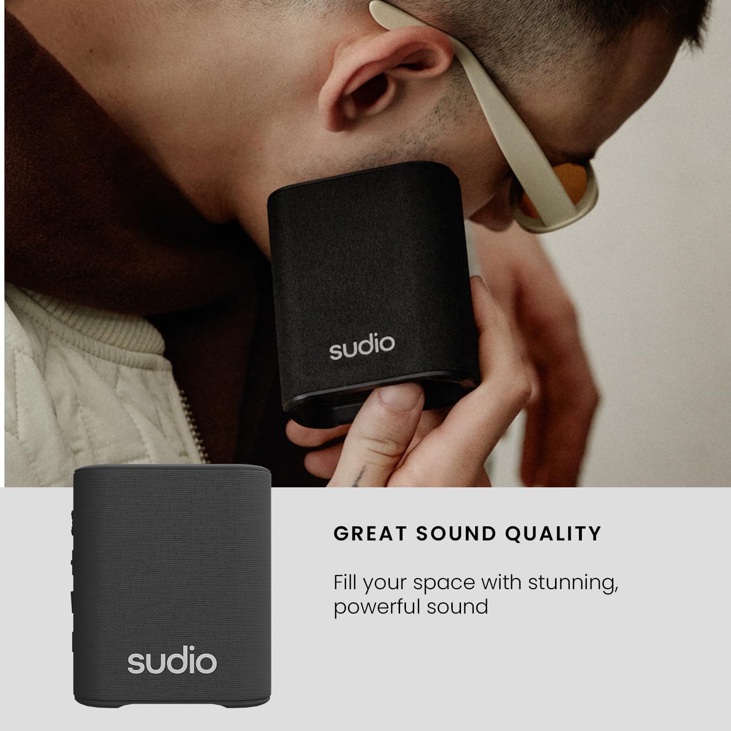 Parlante Sudio Premium S2 TWS Bluetooth Black Edition 7H
