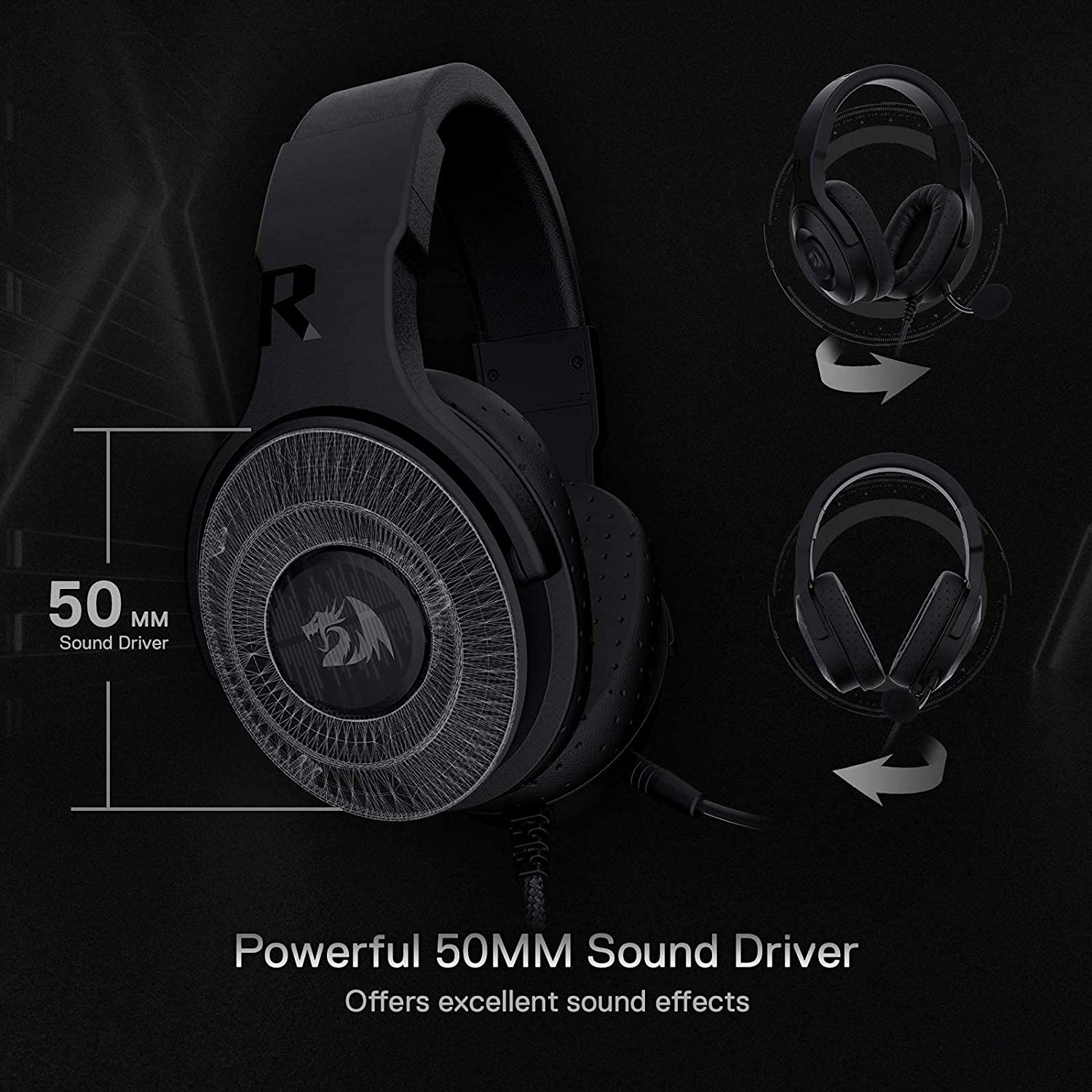 Audifonos USB Redragon Pandora Audio 7.1 Envolvente Multiplataformas