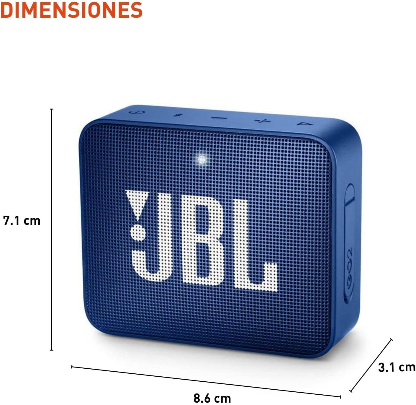 Parlante Portatil JBL Go 2 Azul Resistente Al Agua IPX7
